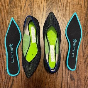 Rothy’s The Point Metallic Lattice Stitch Size 6